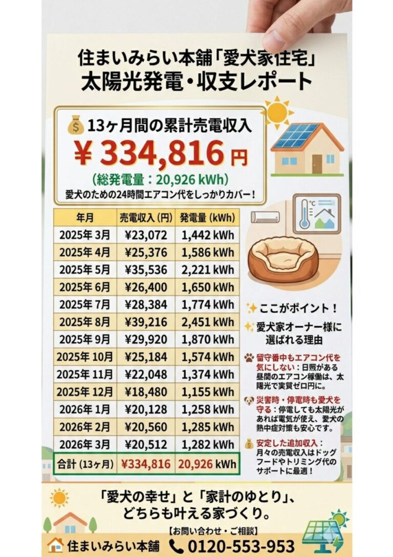 愛犬家住宅　太陽光発電システム